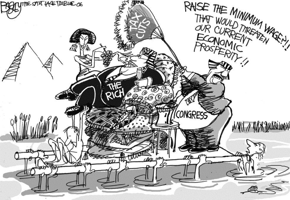  MINIMUM WAGE SLAVES by Pat Bagley