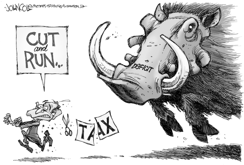 Bush cuts and runs