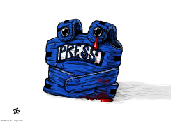 JOURNALISTS IN GAZA by Emad Hajjaj