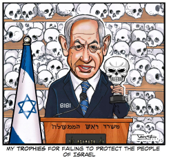 NETANYAHU GAZA TROPHIES by Tayo Fatunla