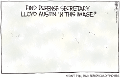 LLOYD AUSTIN MISSING by Rick McKee