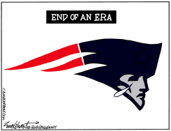 BILL BELICHICK OUT by Bob Englehart