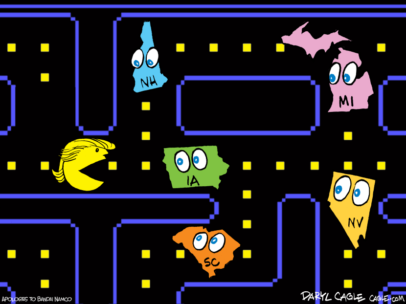 Trump Pac-Man Gobbles up the Primaries