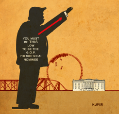 TRUMP ROLLER COASTER by Peter Kuper