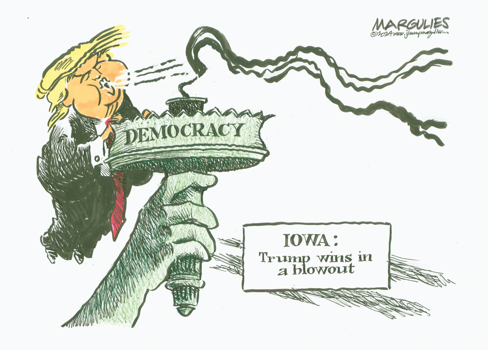 Trump wins Iowa in a blowout