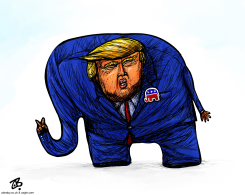 TRUMP’S COMEBACK  by Emad Hajjaj
