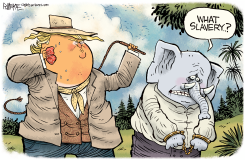 TRUMP GOP SLAVERY PROBLEM by Rick McKee