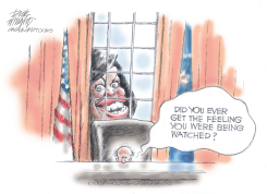 MICHELLE OBAMA IN THE WINGS by Dick Wright