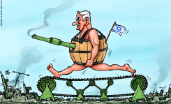 BIBI’S RUNAWAY WAR  by Emad Hajjaj