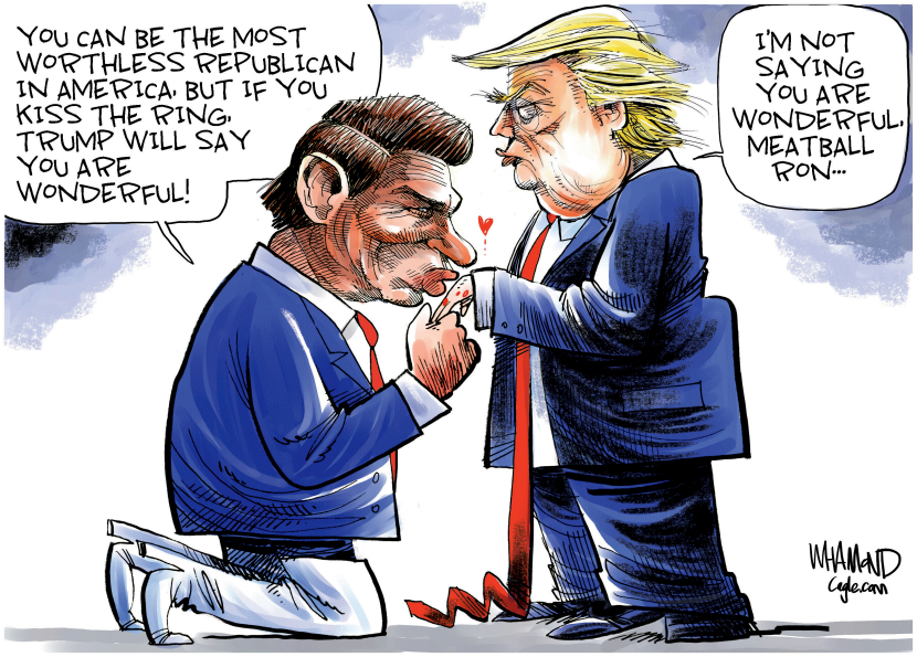 DeSantis drops out and kisses Trump's ring
