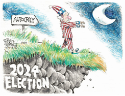 SLEEPWALKING TO AUTOCRACY by John Darkow