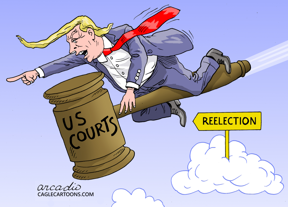 Trump propelled by the trials.