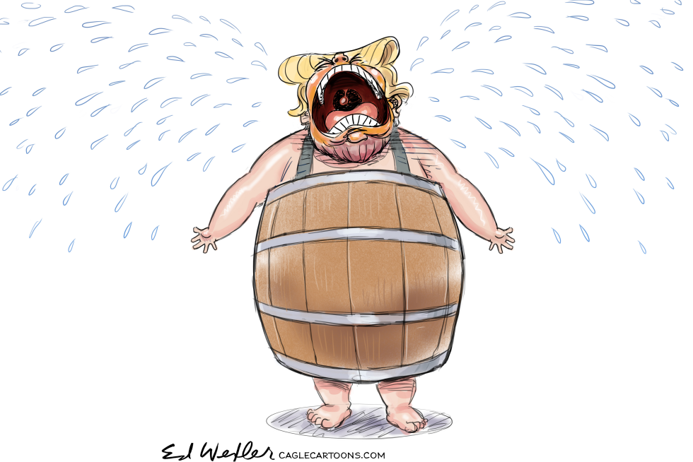 Trump Barrel Crying