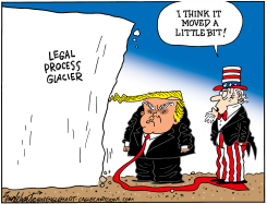 JUSTICE MOVES SLOWLY by Bob Englehart