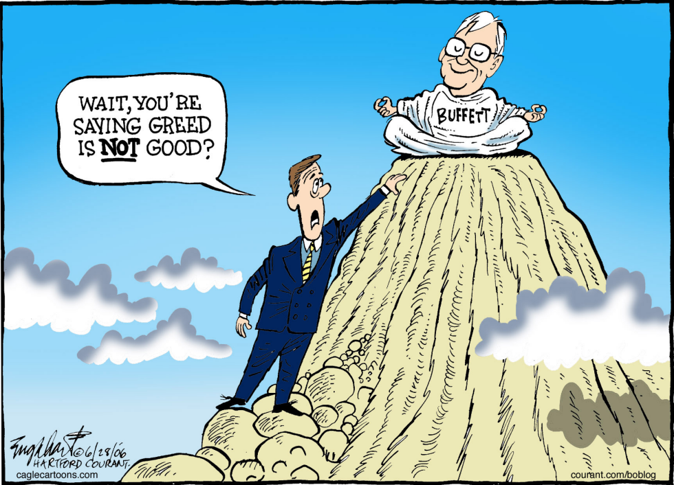  WARREN BUFFETT by Bob Englehart