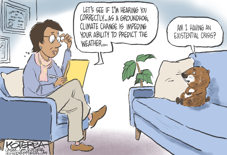 GROUNDHOG AND CLIMATE CHANGE by Jeff Koterba