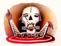 NEGOTIATING A CEASEFIRE IN GAZA by Peter Kuper