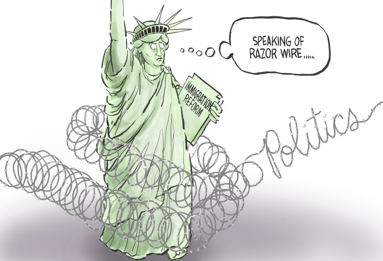 IMMIGRATION REFORM ALL TANGLED UP by Jeff Koterba