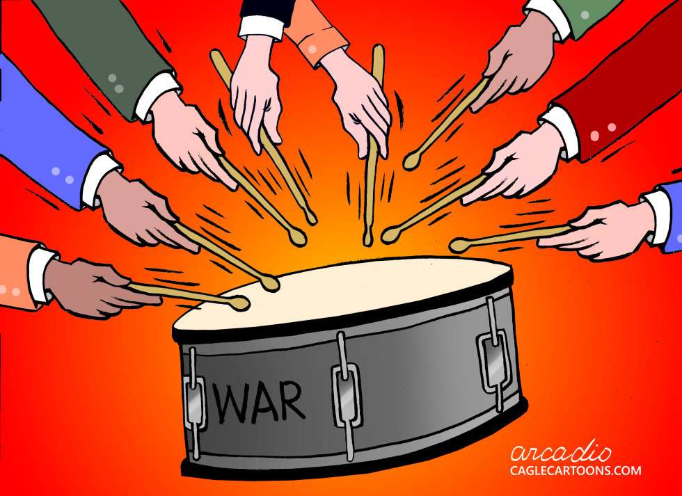 Many are playing the drum.