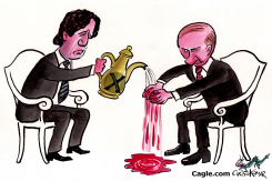 TUCKER CARLSON SERVES PUTIN by Christo Komarnitski
