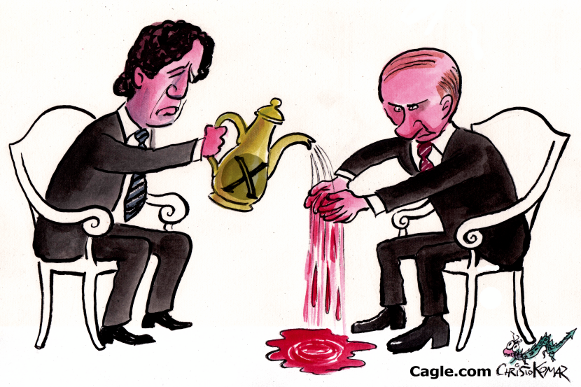 Tucker Carlson serves Putin