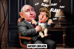 TUCKER CARLSON IS PUTIN'S USEFUL IDIOT by Bart van Leeuwen