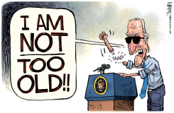 BIDEN TOO OLD by Rick McKee