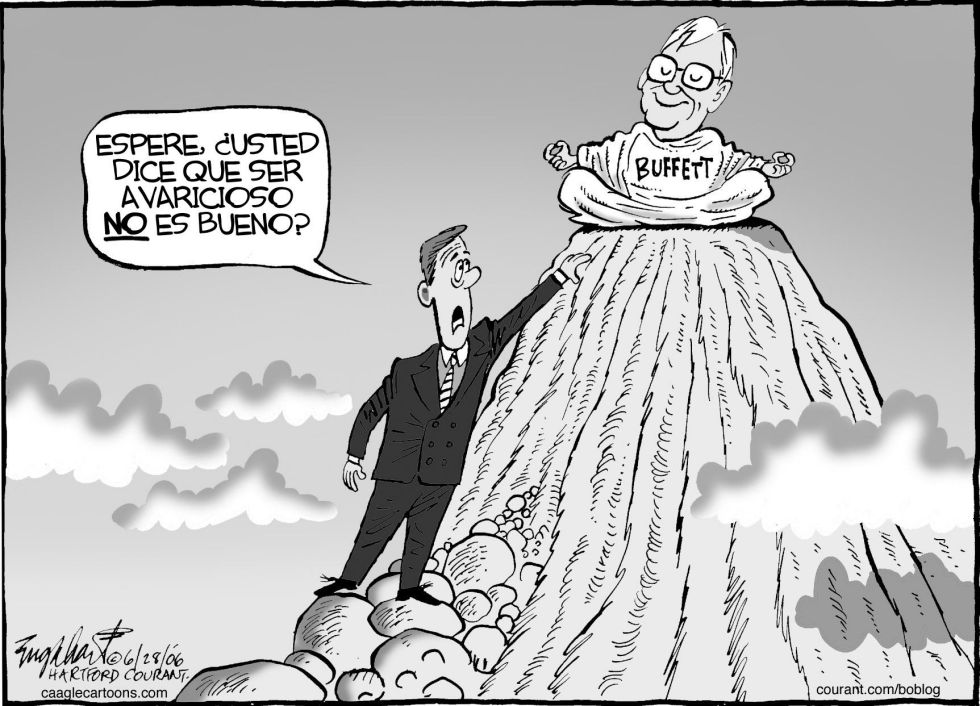  WARREN BUFFET by Bob Englehart