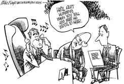 IRAQI INTELLIGENCE BRIEFING by Mike Keefe