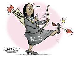 FANI WILLIS AND CUPID'S ARROW by John Cole
