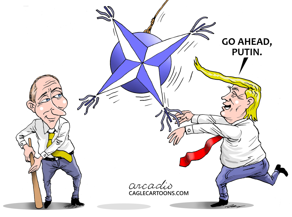 Putin and Trump playing with NATO.