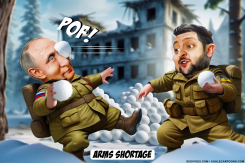 ARMS SHORTGAE UKRAINE WAR by Bart van Leeuwen