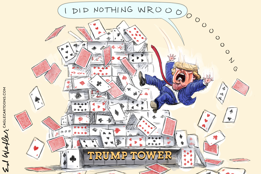 Trump Falling House Of Cards