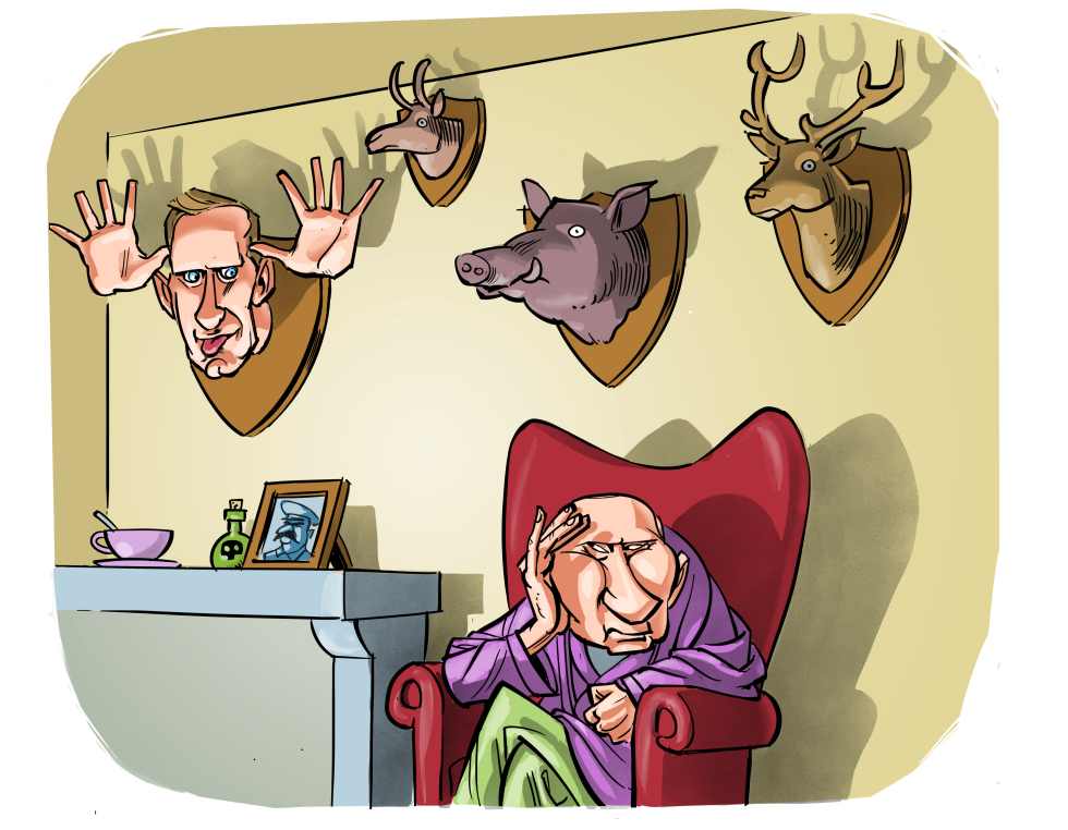 Navalny on the wall