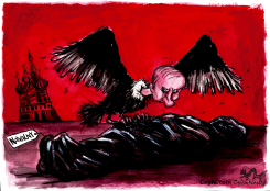 PUTIN THE VULTURE AND NAVALNY by Christo Komarnitski