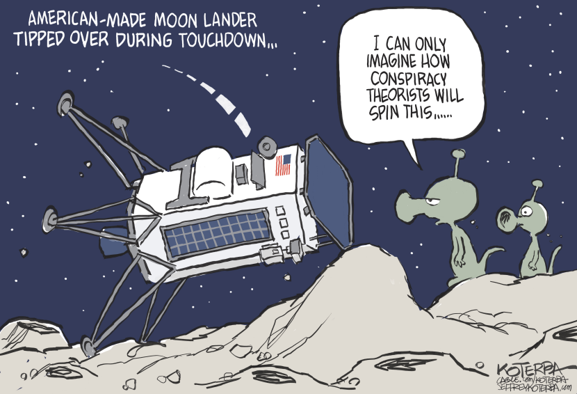 Moon Landing a Little Tipsy