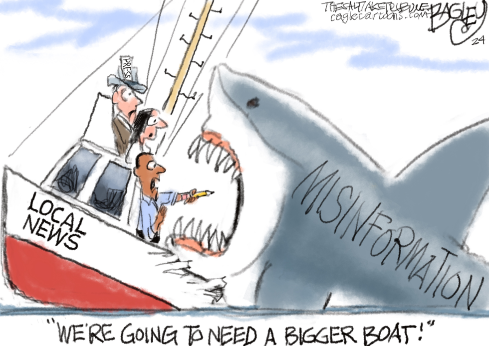 Local News Vessel Confronts Giant Misinformation Shark