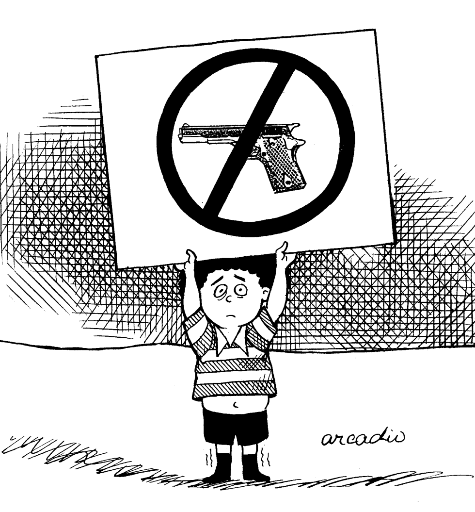  NIñO PIDIENDO PAZ by Arcadio Esquivel