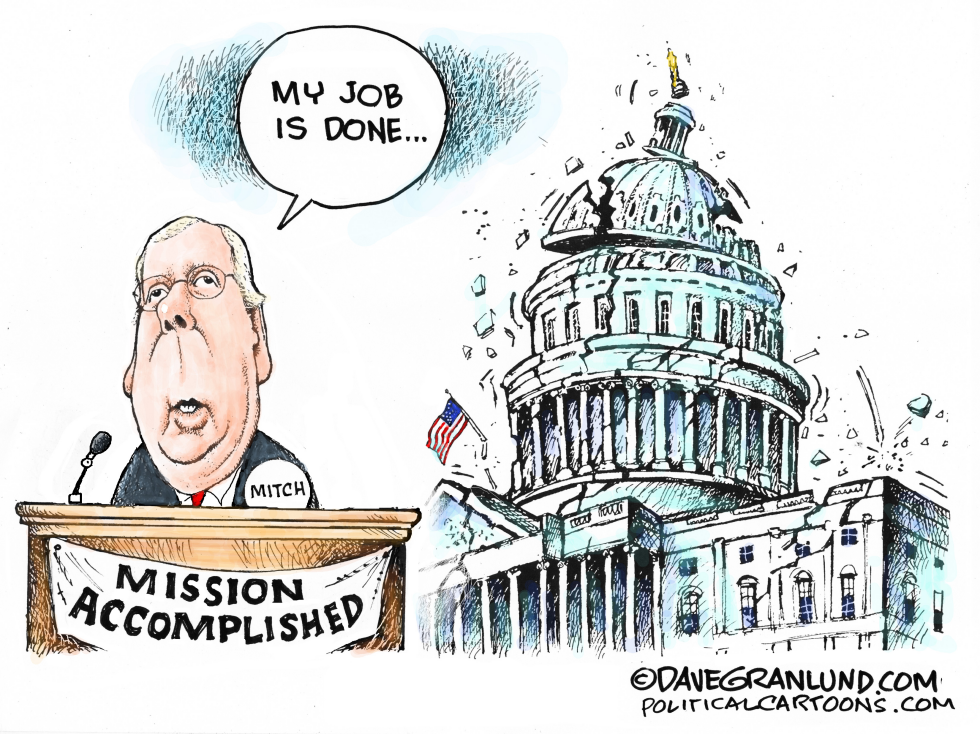 Mitch steps aside