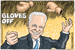 BIDEN WITH GLOVES OFF by Monte Wolverton