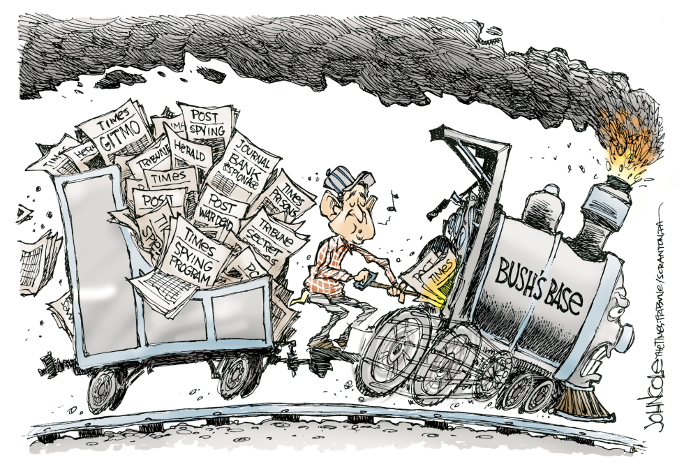 Bush and the press -- color