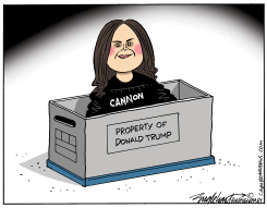 TRUMP'S BOX OF CANNON by Bob Englehart