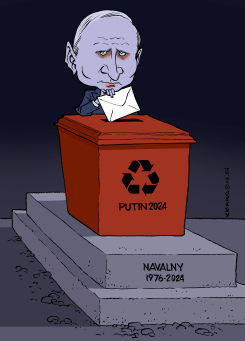 PUTIN PRESIDENT 2024 by Michel Kichka