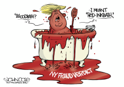 TRUMP TAKES A BATH by John Cole