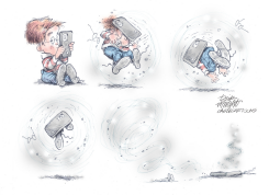 KIDS AND PHONES by Dick Wright