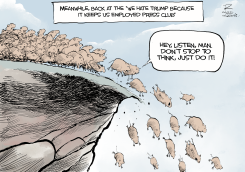 HATE TRUMP LEMMINGS by Rivers
