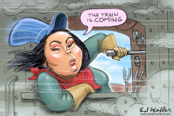 FANI WILLIS THE TRAIN IS COMING by Ed Wexler