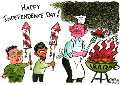 BUSH AND FIREWORKS -  by Christo Komarnitski