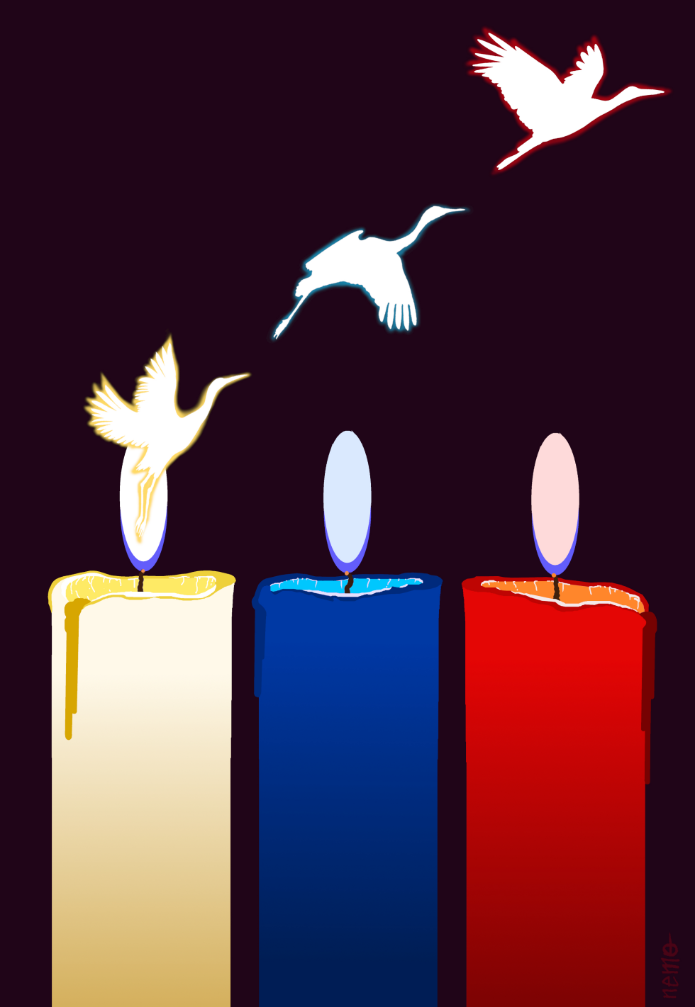 WHITE CRANES