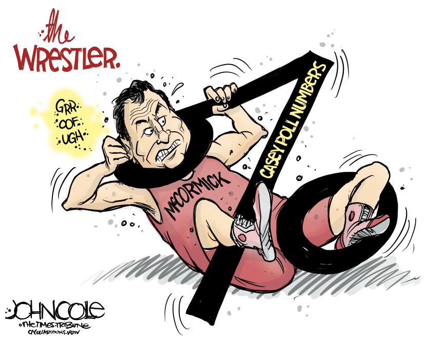 PENNSYLVANIA McCormick wrestles the polls